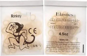 10 Packs 1000Pcs Clear Elastics Dental Orthodontic Rubber Bands Ligature Ties Traction Ring (3-8, 4.5OZ) 10 Packs 1000Pcs Clear Elastics Dental Orthodontic Rubber Bands Ligature Ties Traction Ring (3-8, 4.5OZ)