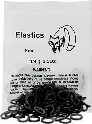 LA MIERE Non latex 100P Black Orthodontic Elastics Dental Rubber Bands Intraoral Black Elastic Bands (Light, 3.5 Oz, 1/4" (6.4mm)) LA MIERE Non latex 100P Black Orthodontic Elastics Dental Rubber Bands Intraoral Black Elastic Bands (Light, 3.5 Oz, 1/4" (6.4mm))