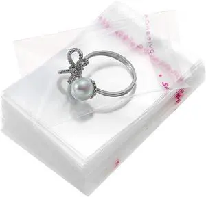 200 Pcs 1.5" x 1.5" Thick Small Clear Resealable Cello Seal Cellophane Bags Self Adhesive Packing Jewelry Bead Necklace Ring Poly Cellophane Bag 200 Pcs 1.5" x 1.5" Thick Small Clear Resealable Cello Seal Cellophane Bags Self Adhesive Packing Jewelry Bead Necklace Ring Poly Cellophane Bag