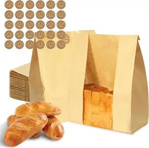 WIKDAY Bread Bags for Homemade Bread 30PCS Paper Sourdough Bakery Bags WIKDAY Bread Bags for Homemade Bread 30PCS Paper Sourdough Bakery Bags