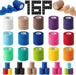 16 Pack Self Adhesive Bandage Wraps,2" X 5 Yards Elastic Bandage Wrap 16 Pack Self Adhesive Bandage Wraps,2" X 5 Yards Elastic Bandage Wrap