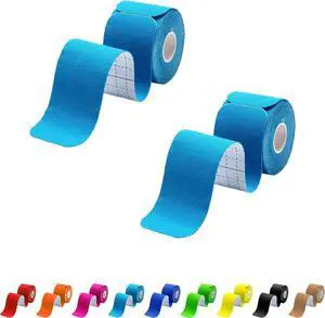 2 Pack Kinesiology Tape Precut, 40 Athletic Strips for Knee Shoulder 2 Pack Kinesiology Tape Precut, 40 Athletic Strips for Knee Shoulder