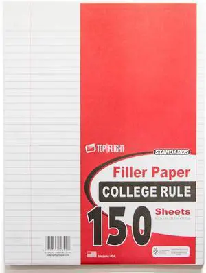 Filler Paper, 10.5 x 8 Inches, College Rule, 150 Sheets (12302) Filler Paper, 10.5 x 8 Inches, College Rule, 150 Sheets (12302)