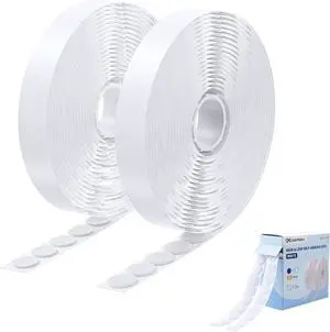 400 Pcs Hook and Loop Self-Adhesive Dots, 0.5 Inch, White | 200 Pairs, Round Adhesive Dots, for Crafts, Classroom, Office, and Home Organization 400 Pcs Hook and Loop Self-Adhesive Dots, 0.5 Inch, White | 200 Pairs, Round Adhesive Dots, for Crafts, Classroom, Office, and Home Organization