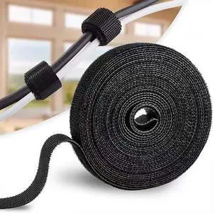 Hook and Loop Roll,Double-Sided Strips,Self-Gripping Straps,Cut to Length, Reusable Cable Ties,Wires Cords Management,Wire Organizer Straps,for Bundling Fastening Storage and Organization (1/2inx16ft) Hook and Loop Roll,Double-Sided Strips,Self-Gripping Straps,Cut to Length, Reusable Cable Ties,Wires Cords Management,Wire Organizer Straps,for Bundling Fastening Storage and Organization (1/2inx16ft)
