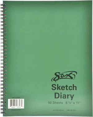 Artists Sketch Diary - 8 1/2 x 11 inches - 50 Sheets per Pad - White Artists Sketch Diary - 8 1/2 x 11 inches - 50 Sheets per Pad - White
