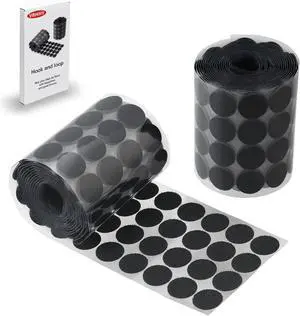 Self Adhesive Dots, 200Pcs(100 Pair Sets) 1 Inch Diameter Strong Self Adhesive Dots Nylon Sticky Back Coins Hook Loop Strips, Small Circle Dots Stickers Tapes, Black Self Adhesive Dots, 200Pcs(100 Pair Sets) 1 Inch Diameter Strong Self Adhesive Dots Nylon Sticky Back Coins Hook Loop Strips, Small Circle Dots Stickers Tapes, Black