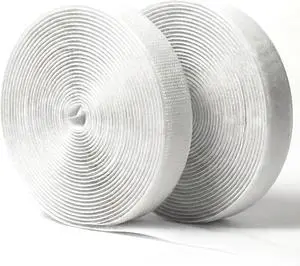 26ft x 0.75in) White Velcro Strips with Adhesive, Double Rolls of Heavy Duty Self Adhesive Tape with Backing (26ft x 0.75in) 26ft x 0.75in) White Velcro Strips with Adhesive, Double Rolls of Heavy Duty Self Adhesive Tape with Backing (26ft x 0.75in)