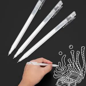 White Gel Pens, 3 Pack 0.6mm for Black Paper | White Ink Gel Pens for Black Paper, Art Drawing, Journaling, Writing, Sketching, Cards, And Craft Projects. White Gel Pens, 3 Pack 0.6mm for Black Paper | White Ink Gel Pens for Black Paper, Art Drawing, Journaling, Writing, Sketching, Cards, And Craft Projects.