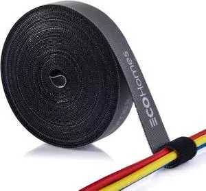 1 Inch x 30 FT Double Sided Hook and Loop Roll Tape (Black) | Two Sides, Self Stick, No Adhesive, Reusable, Cable Ties Wrap for Cable Management, Heavy Duty, Extender Straps, Wire Strips 1 Inch x 30 FT Double Sided Hook and Loop Roll Tape (Black) | Two Sides, Self Stick, No Adhesive, Reusable, Cable Ties Wrap for Cable Management, Heavy Duty, Extender Straps, Wire Strips