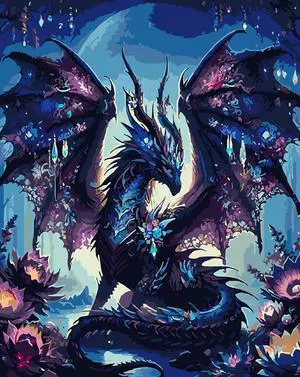 Dragon Paint by Numbers Kit for Adults 16x20 Inch | DIY Paint by Numbers Kits-Acrylic Paints Art for Home Decor Gift Dragon Paint by Numbers Kit for Adults 16x20 Inch | DIY Paint by Numbers Kits-Acrylic Paints Art for Home Decor Gift