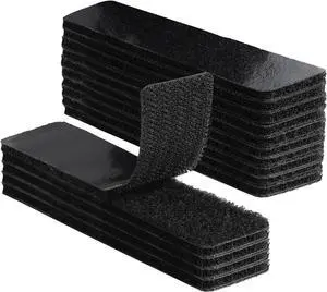 20 Sets 1x4 Inch Hook and Loop Fastener Strips with Adhesive Heavy Duty Double Sided Sticky for Outdoor, Fabric, Picture Hanging, Wall Mounting Tape, Black 20 Sets 1x4 Inch Hook and Loop Fastener Strips with Adhesive Heavy Duty Double Sided Sticky for Outdoor, Fabric, Picture Hanging, Wall Mounting Tape, Black