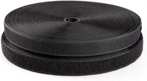 3/4'' Width x 10Meters Length Black Sew On Hook and Loop Tape Fastening Nylon Fabric Tape (Black, 3/4 Inch x 10 Meters) 3/4'' Width x 10Meters Length Black Sew On Hook and Loop Tape Fastening Nylon Fabric Tape (Black, 3/4 Inch x 10 Meters)