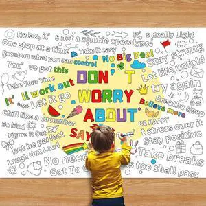 Positive Affirmations Giant Coloring Poster - 31.5x43.3 Inch Large Coloring Poster Tablecloth Banner DIY Drawing Paper Sheet for Birthday Party Supplies Positive Affirmations Giant Coloring Poster - 31.5x43.3 Inch Large Coloring Poster Tablecloth Banner DIY Drawing Paper Sheet for Birthday Party Supplies
