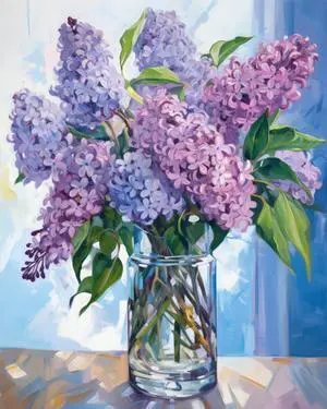 Paint by Number Blue Lilac in a Glass Vase Flowers DIY Painting On Canvas with Brushes Acrylic Paints Graffiti Paint by Numbers for Adults Kids Students Beginner 16x20 InchWithout Frame Paint by Number Blue Lilac in a Glass Vase Flowers DIY Painting On Canvas with Brushes Acrylic Paints Graffiti Paint by Numbers for Adults Kids Students Beginner 16x20 InchWithout Frame