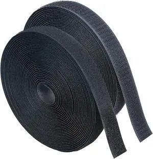 1in*11 Yard Black Sew On Hook Loop for Fabric, Non-Sicky Hook Loop Strips | Strong Grip Fasteners Replace Button Zipper, Interlocking Sewing Tape for Sewing Clothing Curtains Bags Shoes Crafts 1in*11 Yard Black Sew On Hook Loop for Fabric, Non-Sicky Hook Loop Strips | Strong Grip Fasteners Replace Button Zipper, Interlocking Sewing Tape for Sewing Clothing Curtains Bags Shoes Crafts