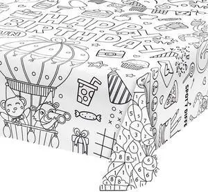 Happy Birthday Coloring Paper Tablecloth Poster 31 * 43" Wall Coloring Tablecloth Animals Drawing Paper Table Cover for Home Birthday Party Kindergarten Classroom Group Activities Happy Birthday Coloring Paper Tablecloth Poster 31 * 43" Wall Coloring Tablecloth Animals Drawing Paper Table Cover for Home Birthday Party Kindergarten Classroom Group Activities