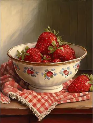DIY Strawberry Paint by Numbers Kits for Adults,Vintage Paint by Number for Adults Beginner, Paint by Numbers Kits on Canvas Without Frame for Home Wall Decor 16x20inch DIY Strawberry Paint by Numbers Kits for Adults,Vintage Paint by Number for Adults Beginner, Paint by Numbers Kits on Canvas Without Frame for Home Wall Decor 16x20inch