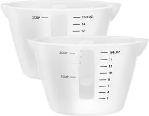 500ml Large Silicone Measuring Cups, 2-Cup Resin Mixing & Pouring Cups for Epoxy, Resin Jewelry Making, Nonstick Reusable Craft Measuring Cups, 16 oz, Set of 2 500ml Large Silicone Measuring Cups, 2-Cup Resin Mixing & Pouring Cups for Epoxy, Resin Jewelry Making, Nonstick Reusable Craft Measuring Cups, 16 oz, Set of 2