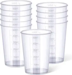 50ml Measuring Cups - 10 Pack, 1.7oz Disposable Graduated Cups for Resin Mixing, Model Painting, Adhesive & Lab Use, Chemical Resistant, Stackable 50ml Measuring Cups - 10 Pack, 1.7oz Disposable Graduated Cups for Resin Mixing, Model Painting, Adhesive & Lab Use, Chemical Resistant, Stackable
