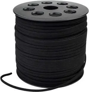 3mm x100 Yards Black Suede Cord Suede Lace Faux Leather Cord with Roll Spool for Bracelet Necklace Beading DIY Handmade Crafts 3mm x100 Yards Black Suede Cord Suede Lace Faux Leather Cord with Roll Spool for Bracelet Necklace Beading DIY Handmade Crafts