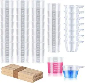 90 PCS Resin Epoxy Mixing Cups Kit,30 PCS 30ML Plastic Measuring Cups,20 PCS 30ML Paint Epoxy Resin Mixing Cups,with 40 PCS Craft Sticks for UV Resin, Epoxy Resin, Paint Mixing, Jewelry Making 90 PCS Resin Epoxy Mixing Cups Kit,30 PCS 30ML Plastic Measuring Cups,20 PCS 30ML Paint Epoxy Resin Mixing Cups,with 40 PCS Craft Sticks for UV Resin, Epoxy Resin, Paint Mixing, Jewelry Making