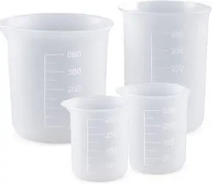 4-Pack Silicone Measuring Cups for Resin 600ml, 350ml, 250ml Reusable Non-Stick Mixing Cups with Accurate Scale for Crafts, Baking, and DIY Projects - 4-Pack Silicone Measuring Cups for Resin 600ml, 350ml, 250ml Reusable Non-Stick Mixing Cups with Accurate Scale for Crafts, Baking, and DIY Projects -