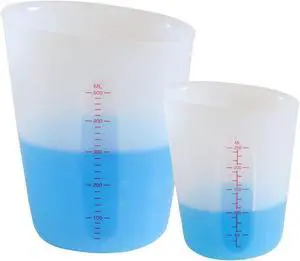 Silicone Measuring Cups, 500ml & 250ml Large Flexible Mixing Cups, 2 Cups Pour Baking Cups for Epoxy Resin, DIY, Jewelry Making, Cooking Silicone Measuring Cups, 500ml & 250ml Large Flexible Mixing Cups, 2 Cups Pour Baking Cups for Epoxy Resin, DIY, Jewelry Making, Cooking