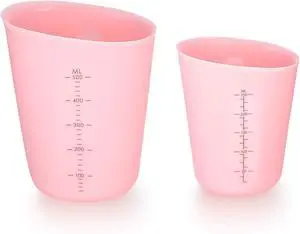 2 Pcs 250 ml/500 ml Silicone Measuring Cups, Silicone Reusable Mixing Pouring Measure Cups, Melt Stir Squeeze & Pour Measuring Cups for Epoxy Resin Casting Moulds Cups (Pink) 2 Pcs 250 ml/500 ml Silicone Measuring Cups, Silicone Reusable Mixing Pouring Measure Cups, Melt Stir Squeeze & Pour Measuring Cups for Epoxy Resin Casting Moulds Cups (Pink)