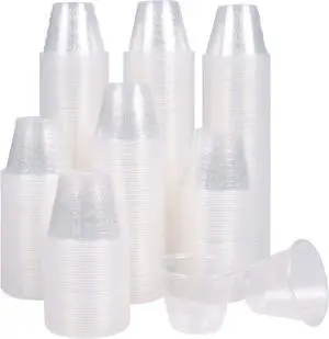 100 Pack Plastic 1oz Disposable Medicine Measuring Cups - Resin Mixer Measure & Mouthwash Small Plastic Cups - Ideal for Liquid Medication & Arts & Crafts 100 Pack Plastic 1oz Disposable Medicine Measuring Cups - Resin Mixer Measure & Mouthwash Small Plastic Cups - Ideal for Liquid Medication & Arts & Crafts