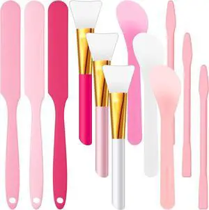 12 Pcs Silicone Stir Sticks Kit, Silicone Epoxy Brushes, Stir Tool Sticks, Mixing Spoon, Scraper DIY Crafts Tools for Resin Epoxy Liquid Paint (Pink) 12 Pcs Silicone Stir Sticks Kit, Silicone Epoxy Brushes, Stir Tool Sticks, Mixing Spoon, Scraper DIY Crafts Tools for Resin Epoxy Liquid Paint (Pink)