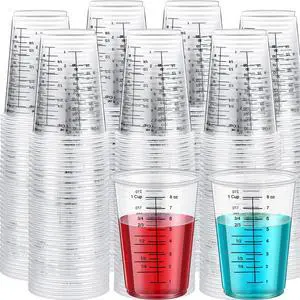 50 Pack Disposable Measuring Cups for Resin 8 oz Clear Plastic Epoxy Reusable Liquid Mixing Cups for Cooking and Baking Supplies 50 Pack Disposable Measuring Cups for Resin 8 oz Clear Plastic Epoxy Reusable Liquid Mixing Cups for Cooking and Baking Supplies