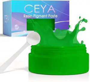 Ceya Neon Green Resin Pigment Paste, 3.5oz/ 100g Opaque Epoxy Dye Pigment | Higher Concentrated Colorant Tint for Resin Coloring, Crafts Supplies, DIY Art, Tumblers, Cups, Jewelry, Paint Ceya Neon Green Resin Pigment Paste, 3.5oz/ 100g Opaque Epoxy Dye Pigment | Higher Concentrated Colorant Tint for Resin Coloring, Crafts Supplies, DIY Art, Tumblers, Cups, Jewelry, Paint
