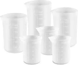 100ml 250ml Silicone Measuring Cups for Resin Non-Stick Mixing Cups Glue Tools, Precise Scale for for Resin DIY Craft Jewelry Making, 6 PCS 100ml 250ml Silicone Measuring Cups for Resin Non-Stick Mixing Cups Glue Tools, Precise Scale for for Resin DIY Craft Jewelry Making, 6 PCS