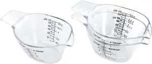 3 Pack 2 Ounce Measuring Cups, Food-Grade Plastic Small Measuring Cup for Hair Color, Hot Tub Chemicals & DIY Mixing, Mini Ounce Measure Cup with Easy-Read Markings 3 Pack 2 Ounce Measuring Cups, Food-Grade Plastic Small Measuring Cup for Hair Color, Hot Tub Chemicals & DIY Mixing, Mini Ounce Measure Cup with Easy-Read Markings