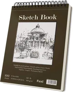 9" x 12" Sketch Book_Top Spiral Bound Sketchbook_100Sheets 68lb/100gsm | Art Sketch Pads for Drawing, Acid-Free Drawing Paper Pad for Kids, Students, Artists & Beginners, Art Supplies for Adults 9" x 12" Sketch Book_Top Spiral Bound Sketchbook_100Sheets 68lb/100gsm | Art Sketch Pads for Drawing, Acid-Free Drawing Paper Pad for Kids, Students, Artists & Beginners, Art Supplies for Adults