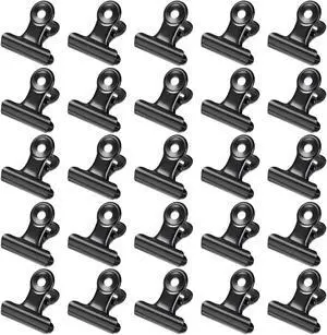 30 Pack Bulldog Clips 0.87 Inch Small Hinge Paper Clips Metal Hinge Clips for Crafts, Food Bags, Drawings, Photos at Home Kitchen & Office Usage, Black, 22mm 30 Pack Bulldog Clips 0.87 Inch Small Hinge Paper Clips Metal Hinge Clips for Crafts, Food Bags, Drawings, Photos at Home Kitchen & Office Usage, Black, 22mm