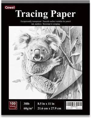 Tracing Paper for Drawing, 8.5x11 Trace Paper, 100 Sheets 38lb/60gsm | Translucent Vellum Paper, Tracing Paper Pad for Sketching, Drawing, Overlaying Images, Vellum Art Paper Tracing Paper for Drawing, 8.5x11 Trace Paper, 100 Sheets 38lb/60gsm | Translucent Vellum Paper, Tracing Paper Pad for Sketching, Drawing, Overlaying Images, Vellum Art Paper