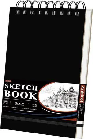 Spiral Sketchbook 5x7, Small Sketch Book Hard Cover -100 Sheets, 68lb/100gsm Mini Drawing Pad Paper, Lay-Flat Mini Travel Sketchbook & Stocking Stuffer for Artist and Sketching Supplies. Spiral Sketchbook 5x7, Small Sketch Book Hard Cover -100 Sheets, 68lb/100gsm Mini Drawing Pad Paper, Lay-Flat Mini Travel Sketchbook & Stocking Stuffer for Artist and Sketching Supplies.