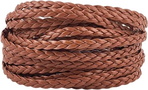 5.5 Yard Peru Flat Folded Bolo Braided PU Leather String Rope with 3 Strands 5mm Imitation Leather Cord for DIY Braiding Crafts Bracelet Anklets Choker Necklace Jewelry Making Supplies 5.5 Yard Peru Flat Folded Bolo Braided PU Leather String Rope with 3 Strands 5mm Imitation Leather Cord for DIY Braiding Crafts Bracelet Anklets Choker Necklace Jewelry Making Supplies