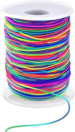 1mm Stretchy Bracelet String, Sturdy Rainbow Elastic String Elastic Cord for Jewelry Making, Necklaces, Beading and Crafts 1mm Stretchy Bracelet String, Sturdy Rainbow Elastic String Elastic Cord for Jewelry Making, Necklaces, Beading and Crafts