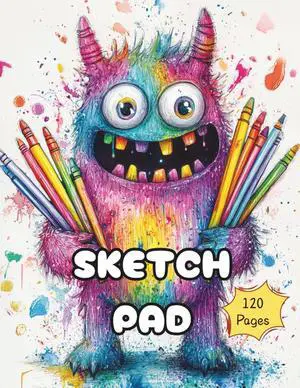 Sketch Pad - Drawing Books for Kids 6-10: 120 Blank Pages Sketchbook, Colorful Monster Cover, 8.5 x 11 Inches Sketch Pad - Drawing Books for Kids 6-10: 120 Blank Pages Sketchbook, Colorful Monster Cover, 8.5 x 11 Inches