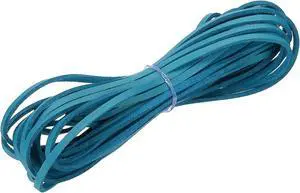 Leather String, 3 mm x 5.5 Yard Flat Faux Suede Leather Cord Thread Velvet String for Jewelry Making Bracelet Necklace DIY Crafts Dream Catcher, Blue Leather String, 3 mm x 5.5 Yard Flat Faux Suede Leather Cord Thread Velvet String for Jewelry Making Bracelet Necklace DIY Crafts Dream Catcher, Blue