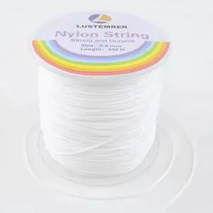 0.8mm Nylon String, Strong Bracelet String, Durable Nylon Cord for Jewelry Making, Bracelets, Beading, Necklaces, Rattail Braiding, Kumihimo, Wind Chimes, Blinds and Handicrafts 0.8mm Nylon String, Strong Bracelet String, Durable Nylon Cord for Jewelry Making, Bracelets, Beading, Necklaces, Rattail Braiding, Kumihimo, Wind Chimes, Blinds and Handicrafts