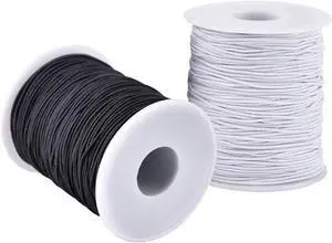 Elastic String for Bracelets, 2 Rolls 1 mm Sturdy Stretchy Elastic Cord for Jewelry Making, Necklaces, Beading Elastic String for Bracelets, 2 Rolls 1 mm Sturdy Stretchy Elastic Cord for Jewelry Making, Necklaces, Beading