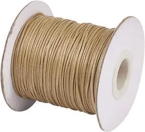 85 Yards 1mm Beading String Waxed Cords Korean Polyester Waxed Cord Threads Knotting Braiding Crafting Cord Ropes (Tan) for DIY Bracelet Macrame Necklace Jewelry Making 85 Yards 1mm Beading String Waxed Cords Korean Polyester Waxed Cord Threads Knotting Braiding Crafting Cord Ropes (Tan) for DIY Bracelet Macrame Necklace Jewelry Making