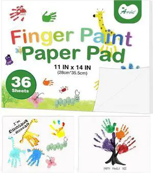 36 Sheets Finger Paint Paper 11 x 14 inches | Fingerpaint Paper Art Supplies, Art Painting Pad Set for Finger Painting, Drawing for Children Age 13+ and Adult 36 Sheets Finger Paint Paper 11 x 14 inches | Fingerpaint Paper Art Supplies, Art Painting Pad Set for Finger Painting, Drawing for Children Age 13+ and Adult