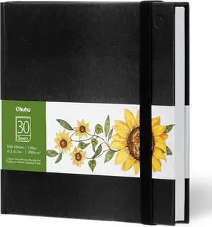 6.3"x6.3" Marker Paper Pad Art Sketchbook for Drawing and Sketching | Mini Sketch Book - 120 LB/200 GSM Smooth Drawing Paper - 30 Sheets/60 Pages - PU Hardcover Sketch Pad for Alcohol Markers 6.3"x6.3" Marker Paper Pad Art Sketchbook for Drawing and Sketching | Mini Sketch Book - 120 LB/200 GSM Smooth Drawing Paper - 30 Sheets/60 Pages - PU Hardcover Sketch Pad for Alcohol Markers