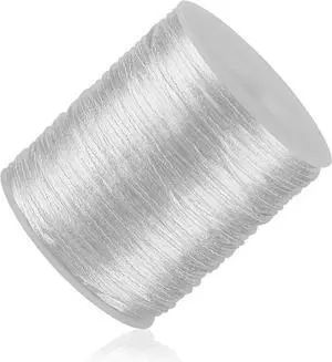 White Nylon String Cord - 1 MM 100 Yards Braided Ornament String, Nylon Twine Thread for Bracelet Making, Necklace Jewelry Thread Clay Bead Cord for Crafts Bracelets, Macrame Beading White Nylon String Cord - 1 MM 100 Yards Braided Ornament String, Nylon Twine Thread for Bracelet Making, Necklace Jewelry Thread Clay Bead Cord for Crafts Bracelets, Macrame Beading