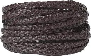 5m x 5mm Braided Leather Cord Flat PU Braiding Thread String 2mm Thick Folded Imitation Leather Rope for Punk Bracelet Necklace Jewelry Making DIY Crafts Tooling Workshop, Coconut Brown 5m x 5mm Braided Leather Cord Flat PU Braiding Thread String 2mm Thick Folded Imitation Leather Rope for Punk Bracelet Necklace Jewelry Making DIY Crafts Tooling Workshop, Coconut Brown